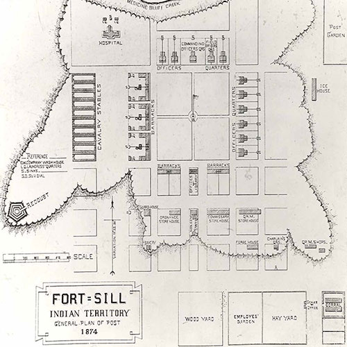 A map of Fort Sill National Historic Landmark & Museum.